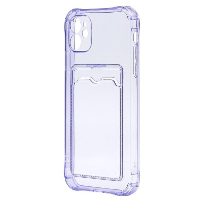 Чехол-накладка для Apple iPhone 11 (розовый) - SC276 с картхолдером