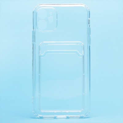 Чехол-накладка для Apple iPhone 11 (прозрачный) - SC276 с картхолдером