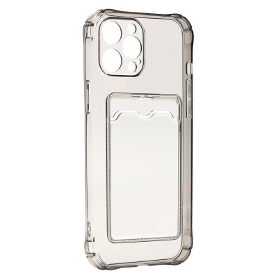 Чехол-накладка для Apple iPhone 12 Pro Max (черный) - SC276 с картхолдером