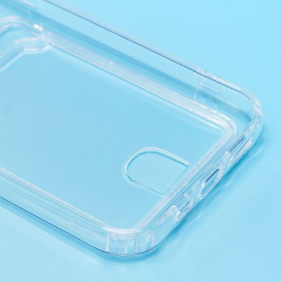Чехол-накладка для Apple iPhone 12 Pro (прозрачный) - SC276 с картхолдером