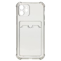 Чехол-накладка для Apple iPhone 12 (черный) - SC276 с картхолдером