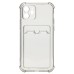 Чехол-накладка для Apple iPhone 12 (черный) - SC276 с картхолдером