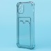 Чехол-накладка для Apple iPhone 12 (черный) - SC276 с картхолдером