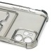 Чехол-накладка для Apple iPhone 12 (черный) - SC276 с картхолдером