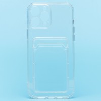 Чехол-накладка для Apple iPhone 13 Pro Max (прозрачный) - SC276 с картхолдером