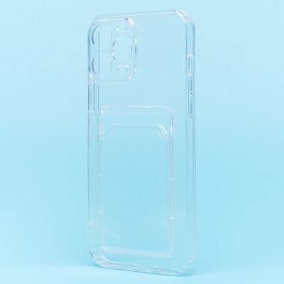 Чехол-накладка для Apple iPhone 13 Pro Max (прозрачный) - SC276 с картхолдером