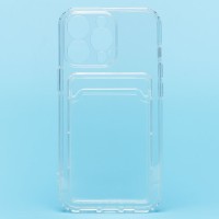 Чехол-накладка для Apple iPhone 13 Pro (прозрачный) - SC276 с картхолдером