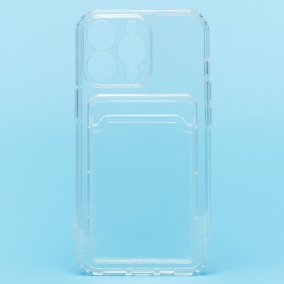 Чехол-накладка для Apple iPhone 13 Pro (прозрачный) - SC276 с картхолдером