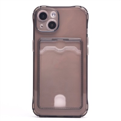 Чехол-накладка для Apple iPhone 13 (черный) - SC276 с картхолдером