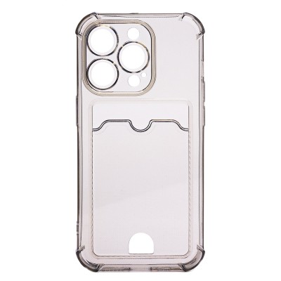 Чехол-накладка для Apple iPhone 14 Pro (черный) - SC276 с картхолдером