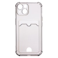 Чехол-накладка для Apple iPhone 14 (черный) - SC276 с картхолдером