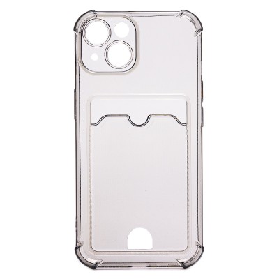 Чехол-накладка для Apple iPhone 14 (черный) - SC276 с картхолдером
