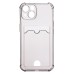 Чехол-накладка для Apple iPhone 14 (черный) - SC276 с картхолдером