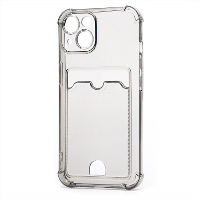Чехол-накладка для Apple iPhone 14 (черный) - SC276 с картхолдером