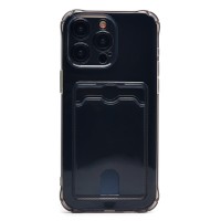 Чехол-накладка для Apple iPhone 15 Pro Max (черный) - SC276 с картхолдером
