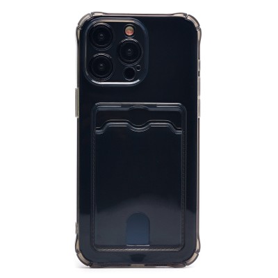 Чехол-накладка для Apple iPhone 15 Pro Max (черный) - SC276 с картхолдером