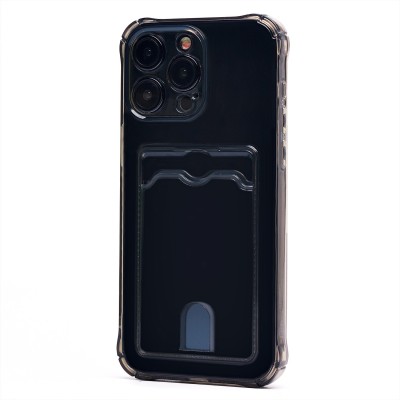 Чехол-накладка для Apple iPhone 15 Pro Max (черный) - SC276 с картхолдером
