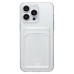Чехол-накладка для Apple iPhone 15 Pro Max (прозрачный) - SC276 с картхолдером