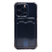 Чехол-накладка для Apple iPhone 15 Pro (черный) - SC276 с картхолдером