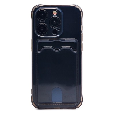 Чехол-накладка для Apple iPhone 15 Pro (черный) - SC276 с картхолдером