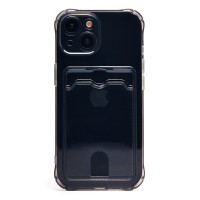 Чехол-накладка для Apple iPhone 15 (черный) - SC276 с картхолдером