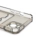 Чехол-накладка для Apple iPhone 15 (черный) - SC276 с картхолдером