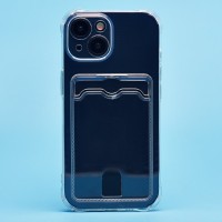 Чехол-накладка для Apple iPhone 15 (прозрачный) - SC276 с картхолдером Чехол-накладка для Apple iPhone 15 (прозрачный) - SC276 с картхолдером