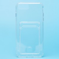 Чехол-накладка для Apple iPhone 8 Plus (прозрачный) - SC276 с картхолдером