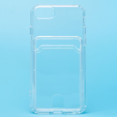Чехол-накладка для Apple iPhone 8 (прозрачный) - SC276 с картхолдером Чехол-накладка для Apple iPhone 8 (прозрачный) - SC276 с картхолдером