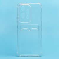 Чехол-накладка для Honor 200 lite (прозрачный) - SC276 с картхолдером