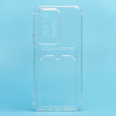 Чехол-накладка для Honor 200 lite (прозрачный) - SC276 с картхолдером