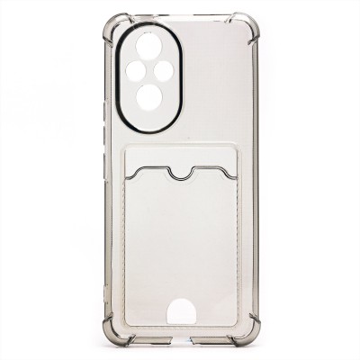 Чехол-накладка для Honor 200 (черный) - SC276 с картхолдером