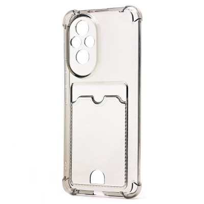 Чехол-накладка для Honor 200 (черный) - SC276 с картхолдером