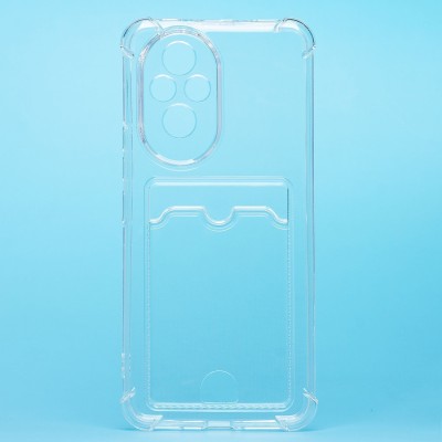 Чехол-накладка для Honor 200 (прозрачный) - SC276 с картхолдером