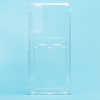 Чехол-накладка для Honor X5 Plus (прозрачный) - SC276 с картхолдером