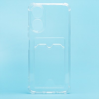 Чехол-накладка для Honor X5 Plus (прозрачный) - SC276 с картхолдером