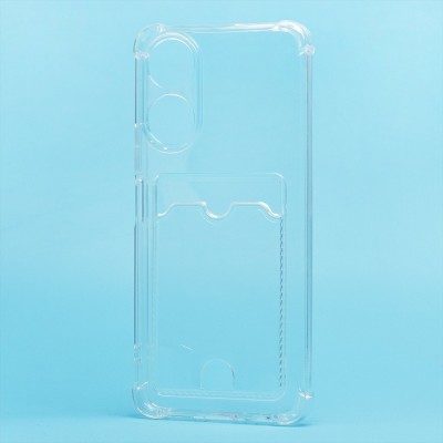 Чехол-накладка для Honor X5 Plus (прозрачный) - SC276 с картхолдером