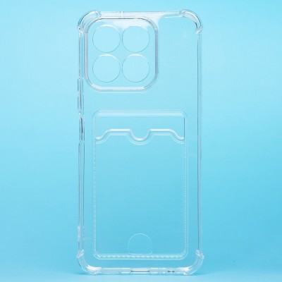 Чехол-накладка для Honor X6b (прозрачный) - SC276 с картхолдером