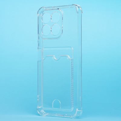 Чехол-накладка для Honor X6b (прозрачный) - SC276 с картхолдером