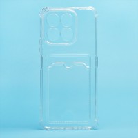 Чехол-накладка для Honor X6c (прозрачный) - SC276 с картхолдером