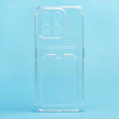 Чехол-накладка для Honor X6c (прозрачный) - SC276 с картхолдером