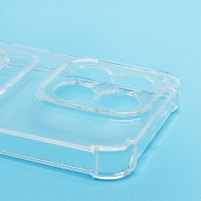 Чехол-накладка для Honor X6c (прозрачный) - SC276 с картхолдером