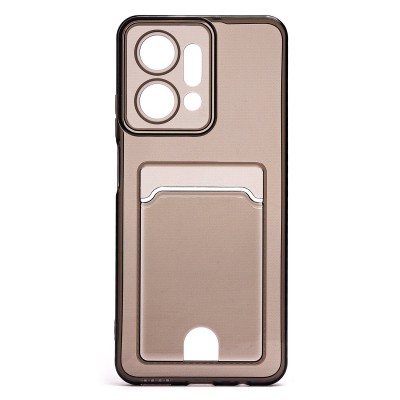 Чехол-накладка для Honor X7a Plus (черный) - SC276 с картхолдером