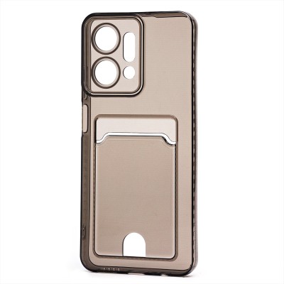 Чехол-накладка для Honor X7a Plus (черный) - SC276 с картхолдером