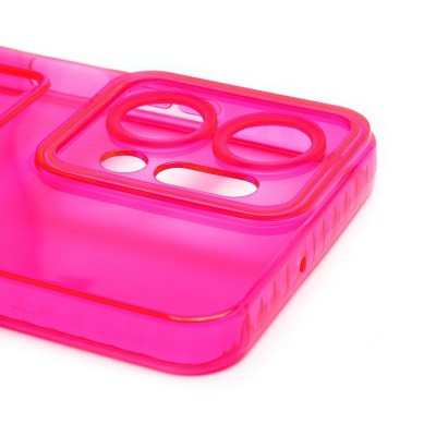 Чехол-накладка для Honor X7a Plus (розовый) - SC276 с картхолдером