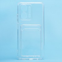 Чехол-накладка для Honor X7a (прозрачный) - SC276 с картхолдером