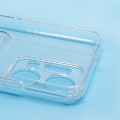 Чехол-накладка для Honor X7a (прозрачный) - SC276 с картхолдером