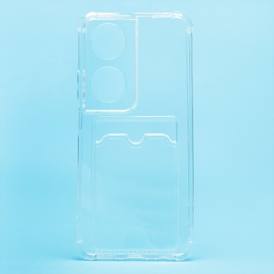 Чехол-накладка для Honor X7b 5G (прозрачный) - SC276 с картхолдером