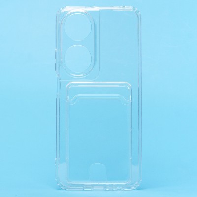 Чехол-накладка для Honor X7b (прозрачный) - SC276 с картхолдером