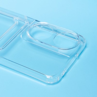 Чехол-накладка для Honor X7b (прозрачный) - SC276 с картхолдером